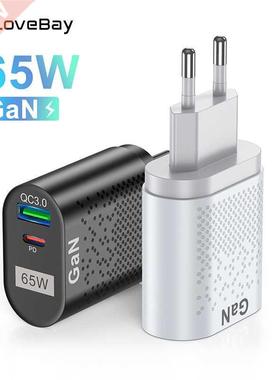 极速Lovbebay 65W GaN Charger Type C PD USB QC 4.0 QC 3.0 Cha