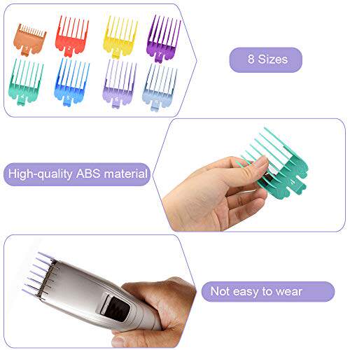 新品DECARETA Pirofessional Hair Clipper Guide Combs 8 Piece