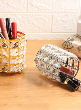 极速北欧时尚化妆工具收纳桶桌面美甲化I妆刷收纳摆件创意欧式水