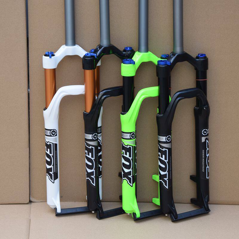 新品包邮避震前叉26o寸气叉 自行车前叉27.5寸气叉 登山车减震前