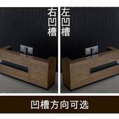 极速复古吧台收银台o柜台商用饭店餐厅前台桌子实木公司接待台转