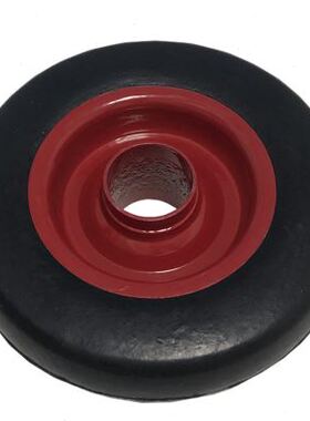 极速25075万向前轮工地电灰斗粪料手I推车配件小骑兵免扎橡胶实心