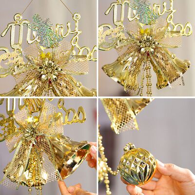 新品圣诞铃铛风h铃圣诞节装饰品挂件铃铛场景主题布置道具挂饰氛