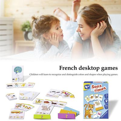 极速59pcs French Punzzle Card Set Interesting Alphabet Lette