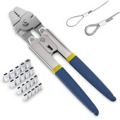 极速8字形铝扣钳压线钳钢丝绳y压接工具电缆压接铝接头钢丝绳M2.0