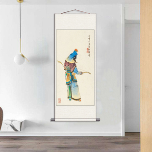 极速清代名家字画 高n清微喷水浒108将 宋江林冲 丝绸画卷轴画绢