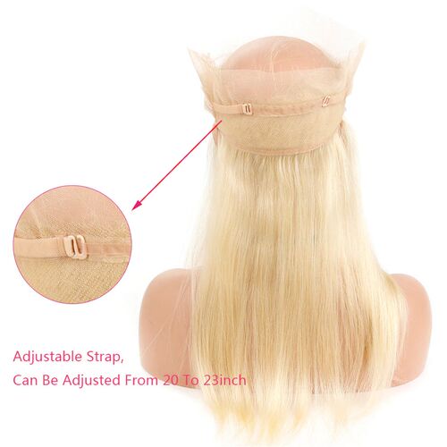新品613 Blonde Human Hair 360 Lace Frontal ClosureU Straight