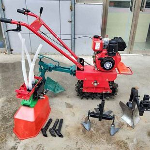 极速小红牛链条式微耕机 独轮犁地施肥T机 带耘锄草机