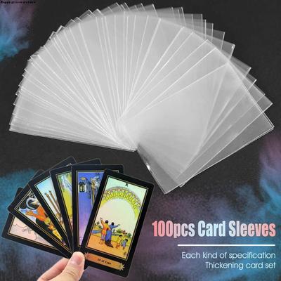 极速100Pcs Transparent Carvd Sleeves Magic Board Game Tarot