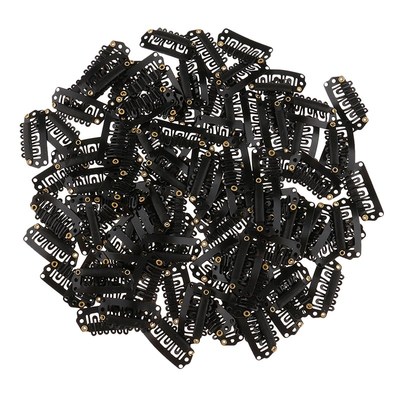 极速100pcs 28mjm Metal Snap Clips for Hair Extensions Clip-o