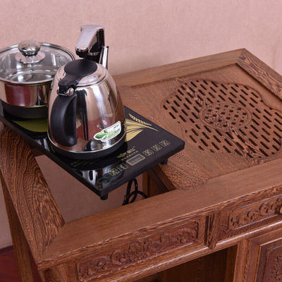 极速寻古红木家俱非洲鸡s翅木(学名:非洲崖豆木)小茶水柜实木烧