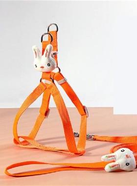 极速Cute Dog Cat Harness Leash Set Adjustable Cute Rabb.it P
