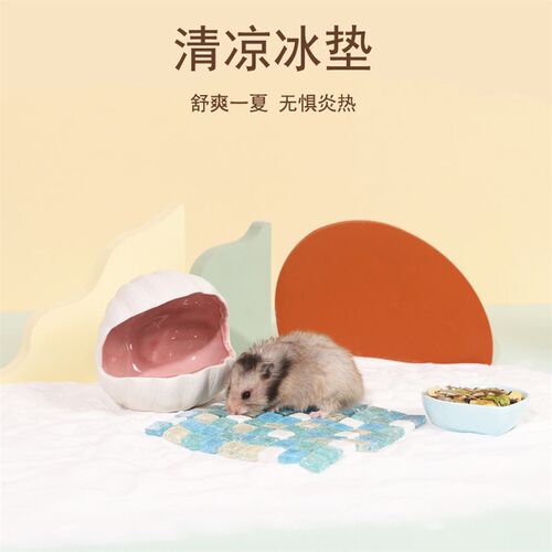 新品仓鼠夏天降温用品散热板冰垫兔子凉席金丝熊冰T屋宠物消暑铝