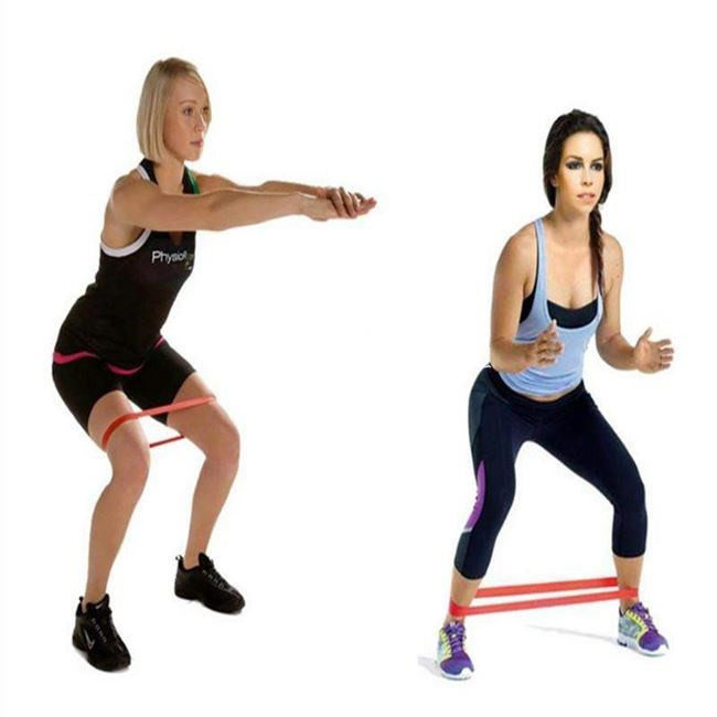 极速Resistagnce Band Loop Yoga Pilates Home GYM Fitness Exer