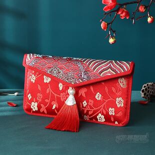 极速贺礼利是封万元锦o缎布艺订婚礼大号结婚改口费红包2022新款