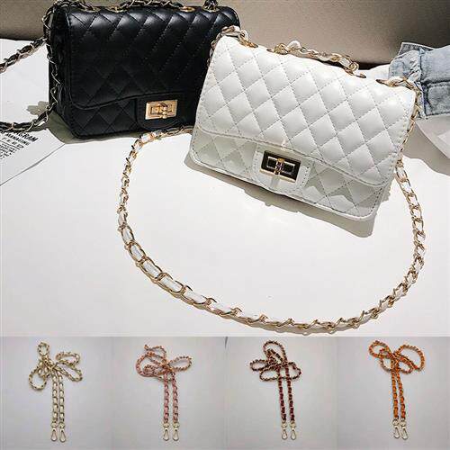 极速Goldc Metal Chain Shoulder Strap New Detachable PU Leath