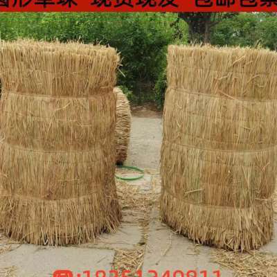 极速草垛方d形草垛圆形干稻草垛凳子装饰婚庆拍摄道具圆柱形草堆