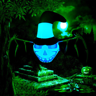 Ghost Bat Pumpkin Skull Inflatable 速发Halloween Luminous