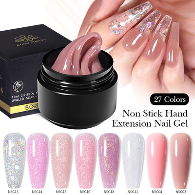 极速BORN PRETTY 15ML Non Sticzk Hand Solid Extension Nail Ge