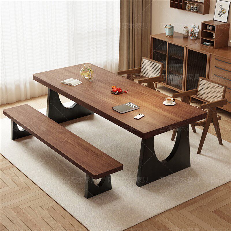 覆古实木长凳子设计师中古家具简约现代家用换鞋凳休息穿鞋凳餐凳