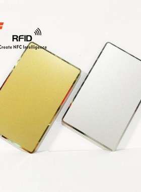 彩色不锈钢镜面NFC电子名片金属名片空白卡片215感应智能名片