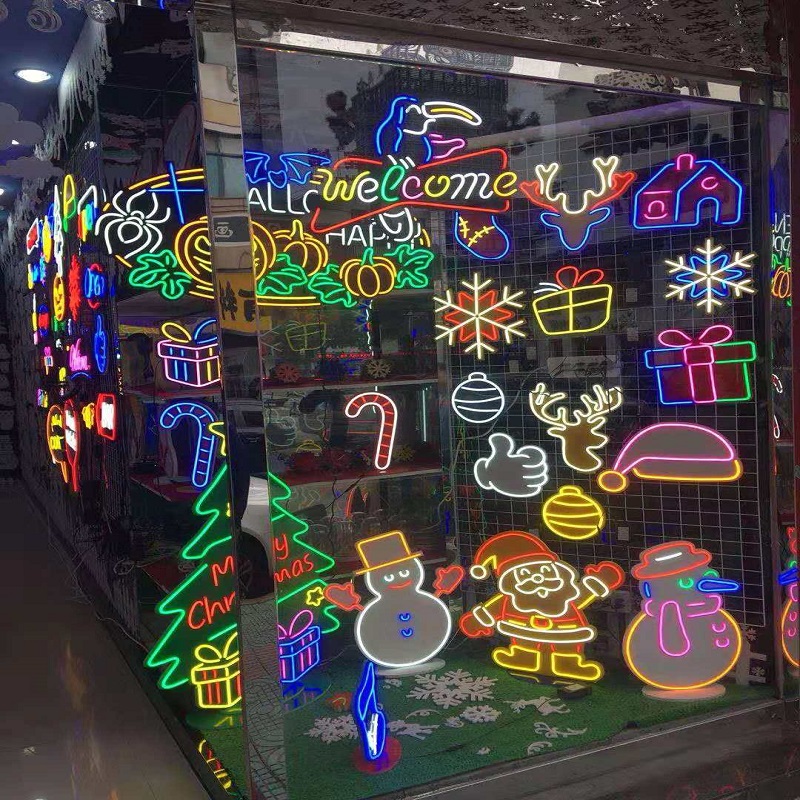 定制led霓虹灯带酒吧发光logo英文字母柔性12v灯带室内网红墙装饰