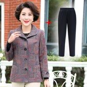 速发20胖87妈妈码 高贵洋派奶冬春秋中老年人秋奶外套