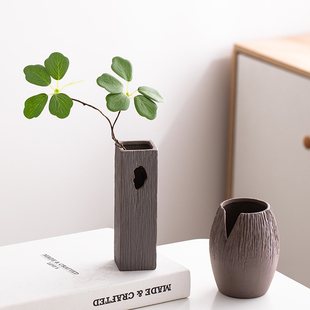 速发高式复古陶瓷花瓶摆件客厅插花奢轻中级感水养专用富贵竹芍药