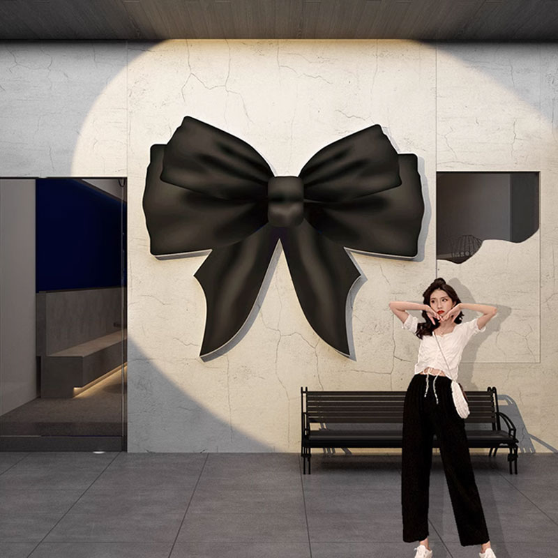 速发大蝴蝶结装照墙上直播间装饰摆件场景布置面服饰店氛围拍装区