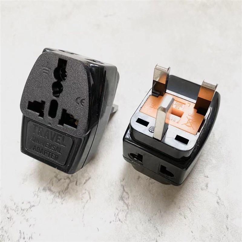 速发一转三英式FUSE规英D港式三7方头带保险管1A250V转换插头WDS-