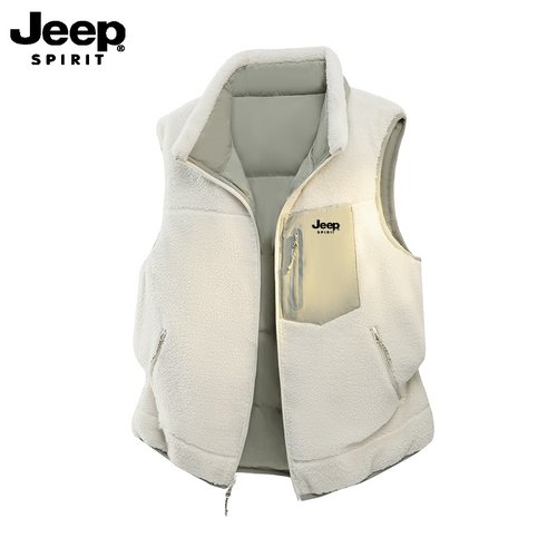 Jeep吉普羽绒马甲男款双面穿外套