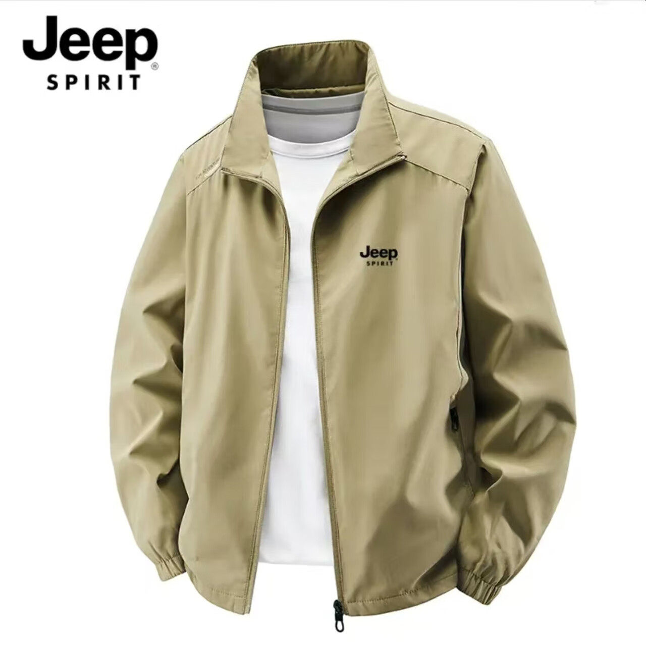 吉普2025春秋季新品日常休闲透气夹克商务上衣潮牌大码运动多口袋,男装,夹克,淘宝优惠券,粉丝福利购,淘宝优惠卷