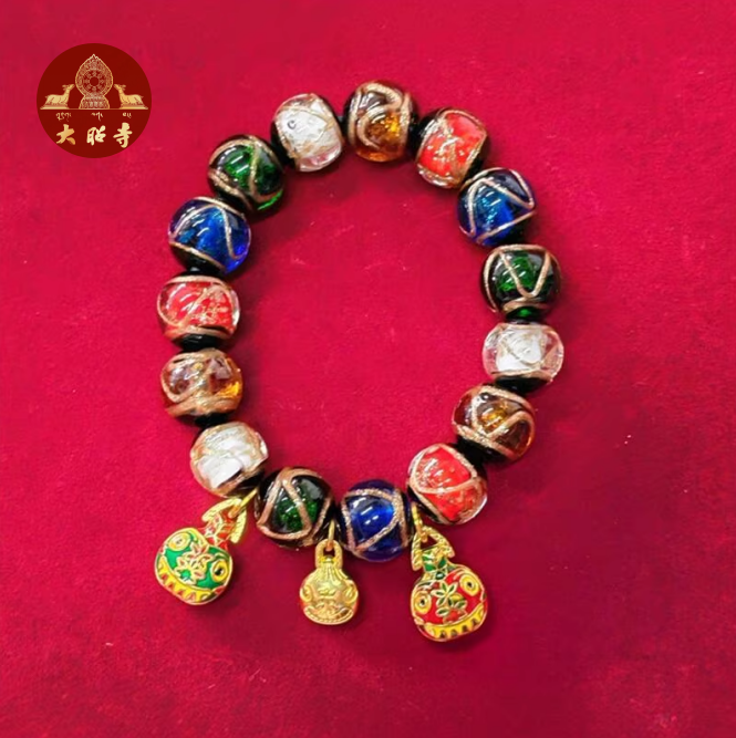 大昭寺香灰琉璃吞金兽招财手串