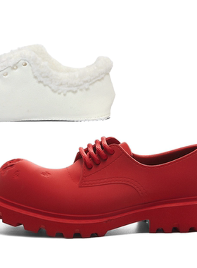 GLITTER FOCUS加绒内胆可拆卸冬季保暖未来德比鞋羊羔毛毛鞋内套