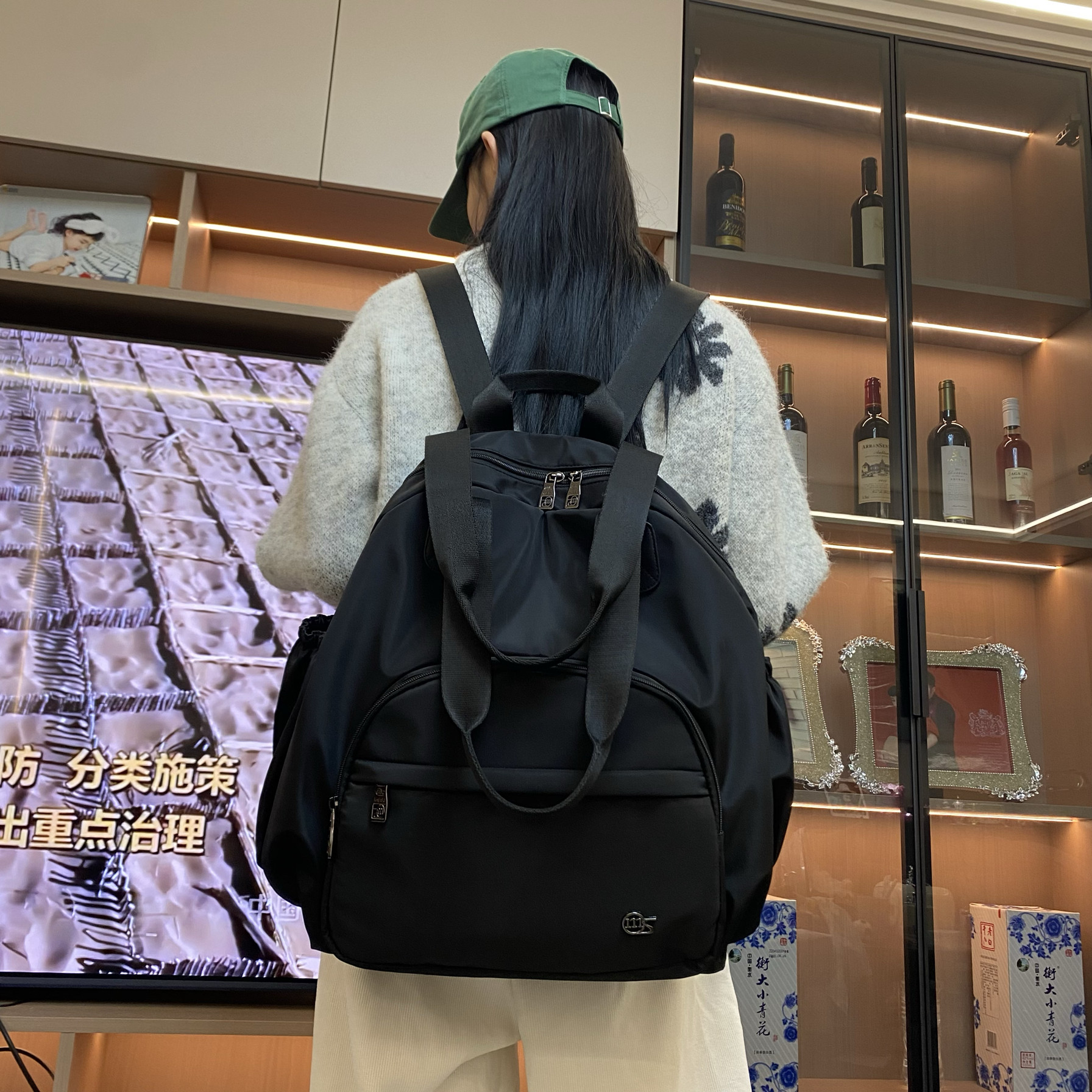 MS超轻休闲防水防磨干湿分离保温隔层手提单肩双肩背包518