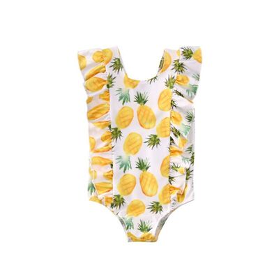 极速ess Ruffle One-Piece Suits BSwimsuits Beachwear Bathing