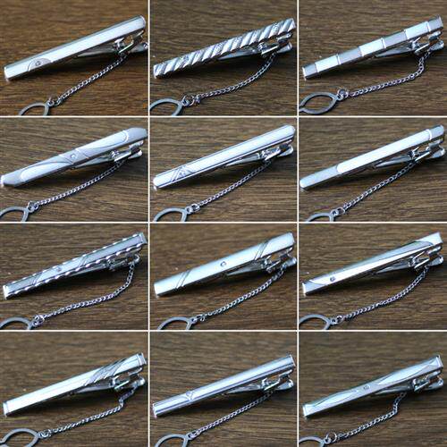 新品New Tie Clip Fashiont Style Necktie Men Metal Simple Bar
