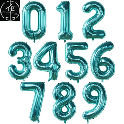极速40Inch Big Foil Birthday BallDoons Blue Helium Number Ba