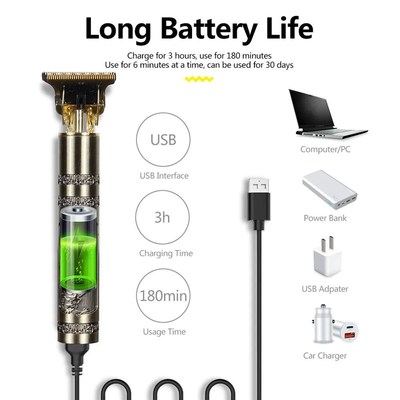 极速WEASTI Phrofessional Barber Hair Clipper Rechargeable El