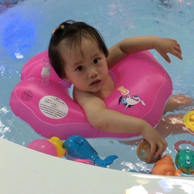极速赵少飞婴儿游泳圈宝宝腋下圈 EU型儿童腋下圈二色 送气筒