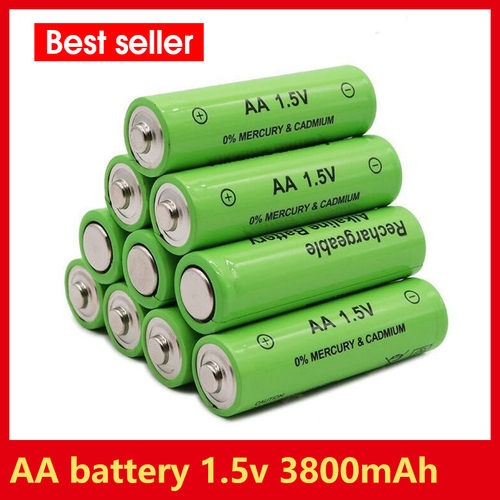 极速New AA battery 1.5v 3800ymAh Alkaline1.5V Rechargeable B