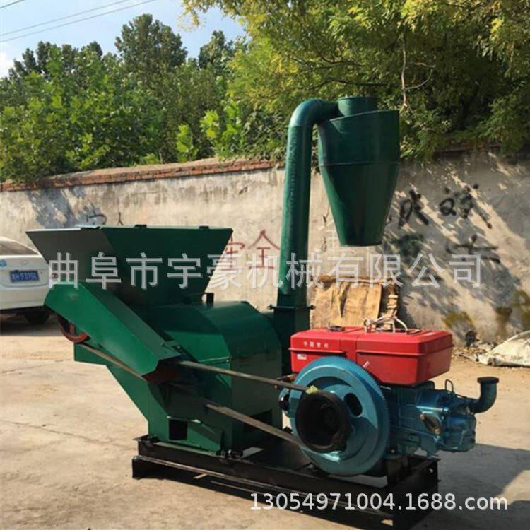 极速饲料木材锤片式粉碎机 沙克龙自动G装袋破碎设备 沙克龙饲料