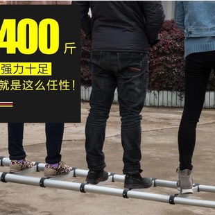 新品伸缩式铝梯家用伸缩梯便利两用工程楼梯O加粗加固铝合金管梯