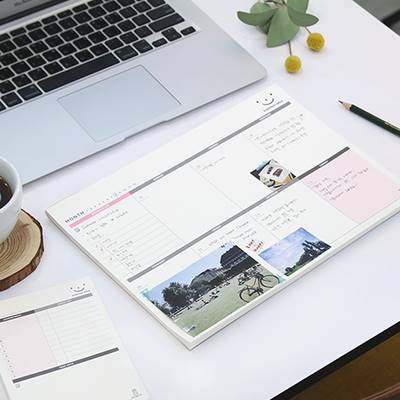 极速商务简约公j桌面周月计划本可撕备忘本.A4大日程本记事本子