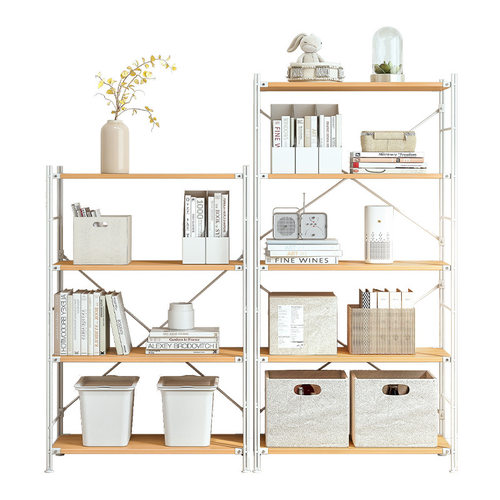 极速日式置物架落地m客厅多层收纳置物架创意书架铁艺架网红卧室