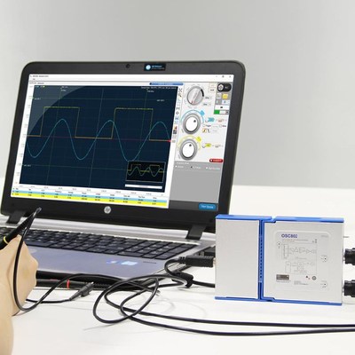 极速Virtual oscilloscqope SB PC oscilloscope OSC802/25M OSCA