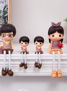 时尚家居墙壁隔板客厅装饰品客厅布置软装可爱娃娃吊脚娃娃摆件
