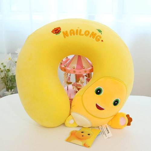 u型枕奶龙枕脖旅行颈椎记忆棉头护脖子靠枕护颈枕便携式枕头睡觉