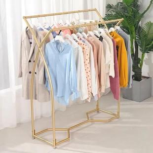 服装店中岛展示架落地式双排挂衣架子简约侧挂陈列架男女装店货架