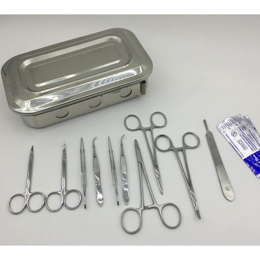 大鼠手术器械包 小鼠手术器械套装 10件解剖器 小动物手术器械包